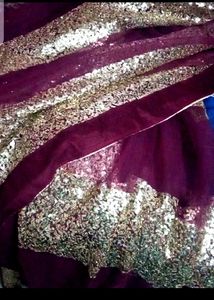 🆕Net Sequence Saree💜
