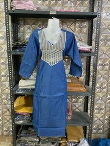 Denim Look Kurta