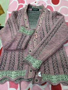 Frill Elegant Knit Cardigan