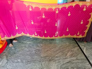 Jajet And Kundan Work Pink Colour