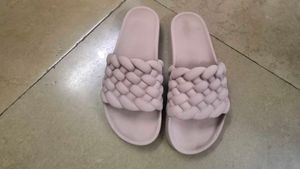 Dusty Pink Comfy Braided Slides