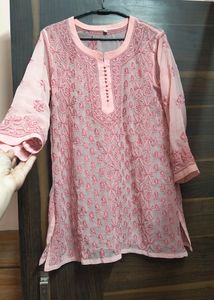 SHEER CHIKENKARI HANDWORKED