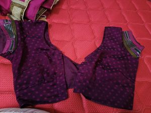 Purple Net Saree
