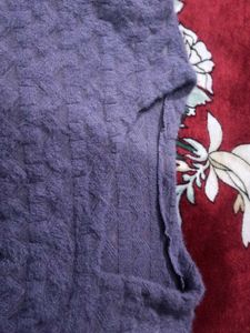 Purple Fuzzy Long Sleeve Top