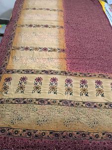 Pure crepe Kantha Saree