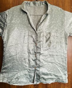 Night Dress Shirt With Min Shorts