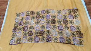 Mustard Embroidery Scarf!!