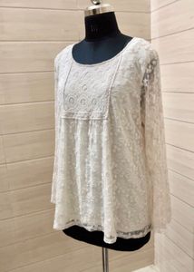Imported Elegant White Lace Top