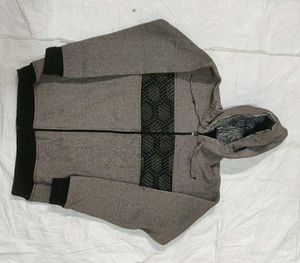 Stylish Grey Zip-Up Hoodie