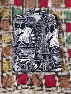 unisex oversized shirt with ethnic pattern in the