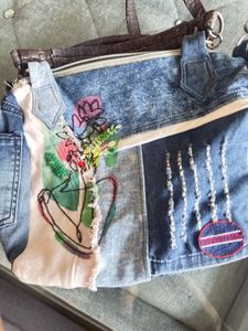 Denim Patchwork Handbag