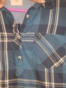 MAX Blue Plaid Flannel Shirt