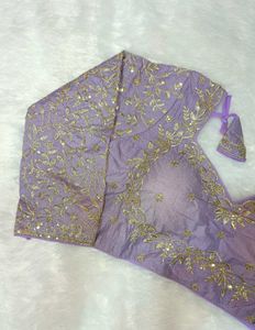 Embroidered Lilac Blouse