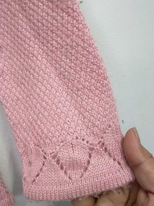 Girl's Pink Knit Sweater