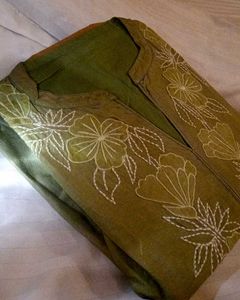 Embroidery Pista Green Kurta