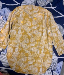 Zara Black Bottom With Yellow Floral Kurti