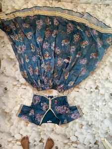 Floral Print Lehenga Set