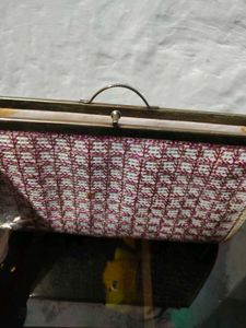 Vintage Checked Clutch