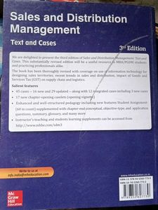 Sales And Distribution Management, 3rd Edition