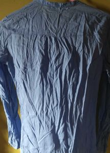 Blue Button-Down Top