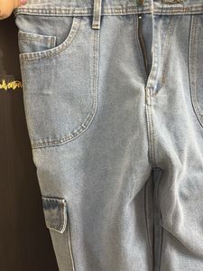 Light Wash Cargo Jeans