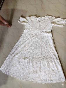 White Embroidered Dress