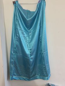 Blue Satin Ethnic Skirt