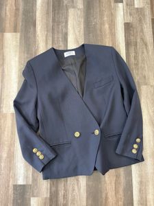 Navy Blazer with Gold Buttons