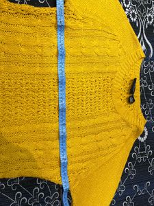 Mustard Cable Knit Pullover