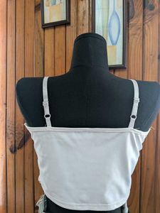 White Lace Trim Corset Top