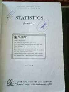 Textbook Of Statistics Std 11