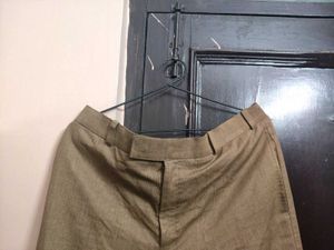 Solid Brown Formal Pants