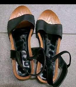 Combo of 2 used black Sandals