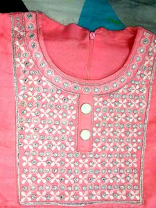 Pink Embellished Girls&#39; Dress