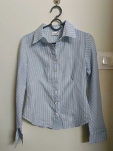 Striped Blue Women's Shirt