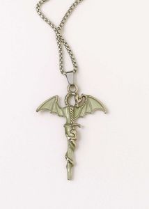 Gothic Dragon Sword Necklace