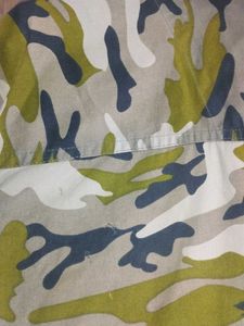 Camo Print Button-Down Shirt
