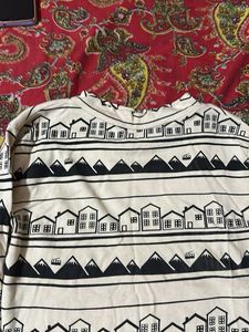 Patterned Long Sleeve Top