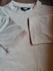 Beige Textured T-Shirt