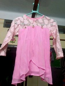 Pink Lace Net TOP