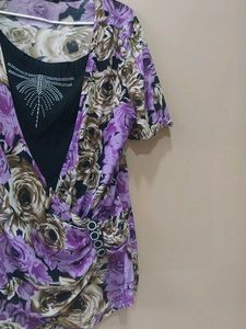 Purple Floral Top