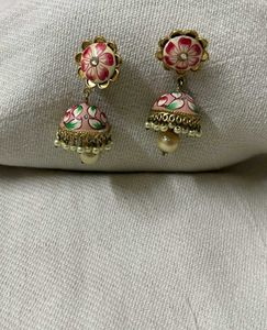 Floral Jhumka Earrings