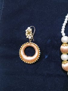 Pearl &amp; Silk Necklace Set
