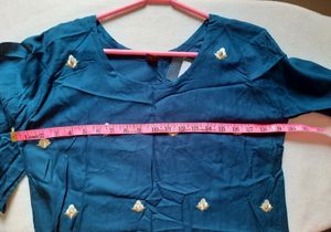 New Blue Embroidery Kurta