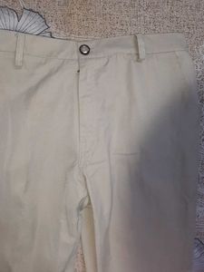 Beige Straight Leg Pants