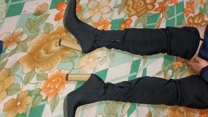 Stylish Black Thigh High Boots