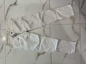 White Casual Pants