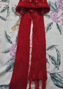 Cute Red Hat &amp; Scarf Set