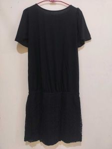 Black Lace Detail Dress