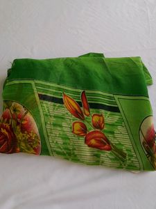 New Green Printed Saree (Women's)